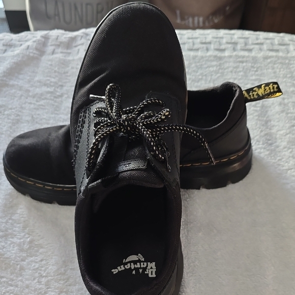 Dr. Martens Black Leather Oxfords with Chunky Sole - Picture 4 of 9
